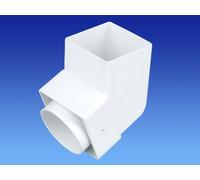 Wavin OSMA Squareline 100mm White Guttering Range (Offset Bend Spigot)