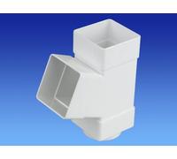 Wavin OSMA Squareline 100mm White Guttering Range (Pipe Branch Square 67.5 deg)