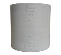 Wavin OsmaWeld Double Socket 40mm White, Suitable for use with Intermittent discharges of Water up to 90°