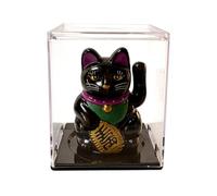 Waving Cat Decor, Solar Motion Fortune System, Automatic Bobble Cat Ornament Set, 2.16x2.36 Inches Energy Powered Luckyies Figure Design Style for Home Workplace Office Shop Use