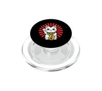 Waving Cat Maneki Neko Japan Good Luck Symbol Lucky Cat PopSockets PopGrip for MagSafe