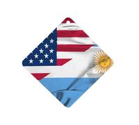 Waving Flag of Argentina And U.S.A 1 PCS Car Air Freshener Hanging Aromatherapy Tablets Automotive Ornament for Auto Room Bathroom Bedside Rhombus
