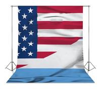 Waving Flag of Argentina And U.S.A Photo Backdrop Polyethylene Studio Background for Photography Video Broadcast Photoshoot
