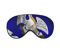 Waving Flag of The Louisiana Sleep Eye Mask Soft Sleep Cover Blindfold Sleeping Mask Cover for Sleep Travel