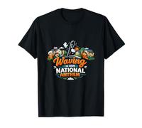 Waving is Our National Anthem Local Pride Badge T-Shirt
