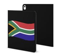 Waving South African Flag Compatible with iPad Protective Case with Pen Holder Book Style