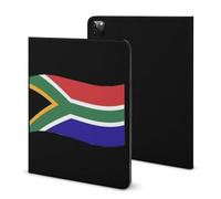Waving South African Flag Compatible with iPad Protective Case with Pen Holder Book Style
