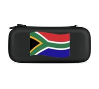 Waving South African Flag Portable Storage Bag Compatible with Switch Carrying Case Protector Bags with 15 Games Accessories