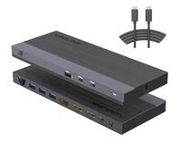 WAVLINK 13-in-1 USB C Triple Display Docking Station, Max 4K@144Hz/8K@30Hz (DP), Dual 4K@60Hz (HDMI), USB 3.0, Gigabit Ethernet,Support 100W Charging for PC