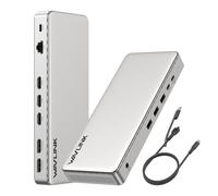 WAVLINK 3 Monitor Docking Station, SM770 Docking Station with 3 HDMI, 2 DP, 100W PD Input, USB A&C 10Gbps, 2.5G Ethernet, Compatible with Intel Mac, SMI Driver and USB 3.2 Gen 2 Host Required