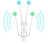 WAVLINK AC1200 Outdoor Long Range Weatherproof Dual Band WiFi Extender/Wireless Access Point with Outside PoE Powered, XQAMEU