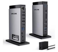 WAVLINK Displaylink Docking Station Triple Display 4K60Hz, 3 HDMI, 2DP | Laptop Dock 5 USB C/A Ports, 100W Charging, Ethernet, Audio, SD/TF, Compatible with Windows/Mac MacBook Neo M1 M2 M3 M4 M5