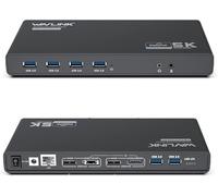 Displaylink WAVLINK USB C Universal Docking Station with 2x HDMI & DP 65W PD, Gigabit Ethernet, 6×USB 3.0, Audio, Microphone, Compatible with Mac OS and Windows