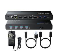 Displaylink Docking Station, WAVLINK USB-C Universal Docking Station with 2× HDMI & DP, Gigabit Ethernet, 6× USB 3.0, Audio, Microphone, Compatible with Mac OS and Windows