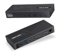 Displaylink WAVLINK USB C Universal Docking Station with 3×HDMI, 2X DP, 100W PD, Gigabit Ethernet, 6×10Gbps USB-A & C, Audio, Microphone, Compatible with Mac OS and Windows