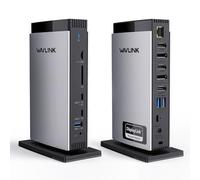 WAVLINK Displaylink Laptop Docking Station with 3 HDMI, USB C Dock Triple Display 4K+Dual 2K, 100W Charging for M1 M2 M3 M4 Mac and Windows, 2DP, 5 USB Ports, 1Gbps Ethernet, Audio/Mic, SD/TF