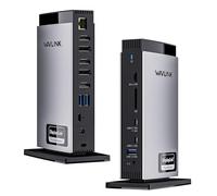 WAVLINK Displaylink Laptop Docking Station with 3 HDMI, USB C Dock Triple Display 4K60Hz, 100W Charging for M1 M2 M3 M4 Mac and Windows, 2DP, 5 USB Ports, 1Gbps Ethernet, Audio/Mic, SD/TF