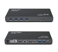 WAVLINK Displaylink USB C Docking Station for M1/M2 MacBook/Windows, Laptop Docking Station Supoort Single 5K/Dual 4K@60Hz Monitor,100W PD, 2x HDMI, 2x DP,Gigabit Ethernet,USB C,6 USB 3.0, Audio/Mic