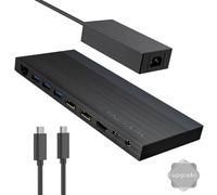 WAVLINK Docking Station, Laptop Docking Station 3 Monitors with 2* DP+HDMI, 130W PD Charger, 4* USB 3.0, Audio, Gigabit Ethernet, TF/SD Compatible with Lenovo HP Dell, Windows System Computer
