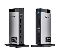 WAVLINK Laptop Docking Station Triple Display (Single 8K@30Hz/4K@144Hz), USB C Dock 125W PD3.1 Pass-Through, 2*HDMI, DP, Ethernet, SD/TF, for Windows, Macbook M1/M2/M3/M4