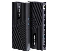 WAVLINK Triple Display Laptop Docking Station, 15-in-1 USB C Dock with 100W Power Delivery, 4K HDMI, 2 HDMI&DP, 6 USB Ports, Gigabit Ethernet, Audio&Mic, Compatible with Mac/Asus/Intel