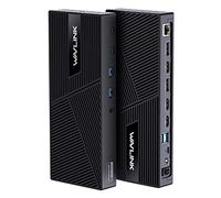 WAVLINK Triple Display Universal Docking Station, 15-in-1 USB-C Dock compatible with Intel/M1/M2-Mac/Asus, 100W Laptop Charging, 1x4K-HDMI, 2xHDMI&DP, 2xUSB-C, 4xUSB-A, 1xGigabit Ethernet, 1xAudio&Mic