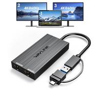 WAVLINK USB 3.0 or USB C to Dual HDMI Splitter Extended Display for Dual Monitor, Displaylink Adapter Dual HDMI 4K 60Hz for Mac M1/M2/M3 or Windows 10/11, USB A/C to HDMI 4K Output