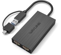 WAVLINK USB 3.0 or USB C to HDMI Adapter for Dual Monitors, Universal Video Graphics Adapter for Mac and Windows, Thunderbolt 3/4, USB 3.0 or USB-C 1080p@60Hz