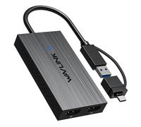 WAVLINK USB 3.1 & USB C to Dual HDMI Adapter, DisplayLink 4K@60Hz Dual Monitor Hub, Compatible with MacBook M1/M2/M3/M4, New MacBook Neo & Windows