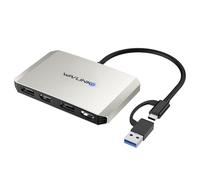 WAVLINK USB C and USB 3.0 to Dual 4K DisplayPort & HDMI Adapter, DisplayLink HDMI Splitter Extended Display for Dual Monitor 4K@60Hz, Compatible with Mac M1/M2/M3, HP, Dell, Lenovo