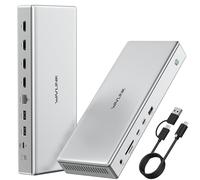 WAVLINK USB-C DisplayLink Docking Station 15-in-1: 4x HDMI 2.0 Quad 4K@60Hz, 100W Charging, 2.5G LAN, for M-Series Mac (M1/M2/M3) & Windows, USB 3.2-A/C, SD/TF Card Reader