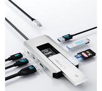 USB-C Hub, WAVLINK 10Gbps USB-C Hub with M.2 PCIe/SATA SSD Port, HDMI, 100-W-PD, USB-A&C 3.2/2.0, SD&TF Compatible with MacBook/Chromebook/Dell/HP/Lenovo
