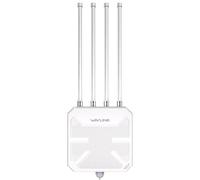 WAVLINK WiFi 7 Outdoor Router, BE5100 Dual-Band Mesh Access Point, IP67 Waterproof & Dustproof, 15KV ESD & 4KV Lightning Protection, Active/Passive PoE, 8dBi High-Gain Antennas, Long Range Wireless fo