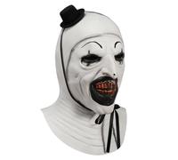 WAVRDLY Art the Clown Mask Scary Killer Clown Mask Devil Demon Joker Masks Creepy Halloween Carnival Cosplay Accessories (D)