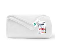 WAVVE Blanket White,White Throw Fleece Blanket Sofa Throw 4ft x 5ft - Fluffy Soft Warm Versatile Blanket for Sofa/Couch/Bed Throw/Single Size,130x150