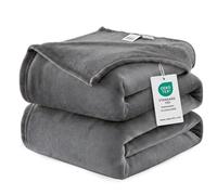 WAVVE Fleece Blanket King Size XXL Gray 7.5ft x 9ft - Fluffy Soft Warm Versatile Extra Large Throw Blanket for Bed/Sofa/Couch Gray, 270x230 cm