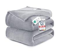 WAVVE Fleece Blanket King Size XXL Light Grey 7.5ft x 9ft - Fluffy Soft Warm Versatile Extra Large Throw Blanket for Bed/Sofa/Couch Light Gray, 270x230 cm