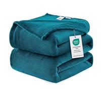 WAVVE Fleece Blanket King Size XXL Teal 7.5ft x 9ft - Fluffy Soft Warm Versatile Extra Large Throw Blanket for Bed/Sofa/Couch, 270x230 cm