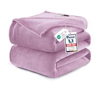 WAVVE Fleece Blanket Large Purple Throw 220x240cm - Fluffy Soft Warm Versatile Large Throw XXL Blanket for Bed/Sofa/Couch