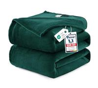 WAVVE Fleece Blanket Queen Size XL Forest Green 7ft x 8ft - Fluffy Soft Warm Versatile Large Throw Blanket for Bed/Sofa/Couch, 220x240 cm
