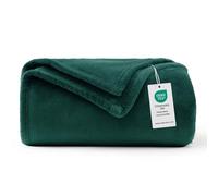 WAVVE Fleece Blanket Sofa Throw Forest Green 5ft x 6.5ft - Fluffy Soft Warm Versatile Blanket for Sofa/Couch/Bed Double/Twin Size, 150x200