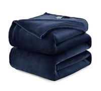 WAVVE Fleece Blanket Sofa Throw Navy Blue 4ft x 5ft - Fluffy Soft Warm Versatile Blanket for Sofa/Couch/Bed Throw/Single Size, 130x150 cm