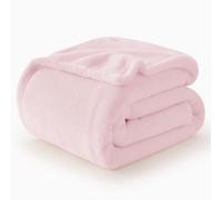 WAVVE Fleece Blanket Sofa Throw Pink 4ft x 5ft - Fluffy Soft Warm Versatile Blanket for Sofa/Couch/Bed Throw/Single Size, 130x150 cm