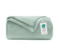 WAVVE Fleece Blanket Sofa Throw Sage Green 4ft x 5ft - Fluffy Soft Warm Versatile Blanket for Sofa/Couch/Bed Throw/Single Size,130x150 cm