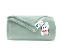 WAVVE Fleece Blanket Sofa Throw Sage Green 5ft x 6.5ft - Fluffy Soft Warm Versatile Blanket for Sofa/Couch/Bed Double/Twin Size, 150x200 cm