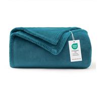 WAVVE Fleece Blanket Sofa Throw Teal 5ft x 6.5ft - Fluffy Soft Warm Versatile Blanket for Sofa/Couch/Bed Double/Twin Size, 150x200 cm