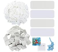 Wavwavw 200 Set 2'' x 2'' Square Pin Button Making Supplies for Square Button Maker DIY Pin Badge Parts Refill (Clear)