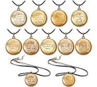 Wavwavw 36 Pcs Bible Verse Necklace for Women Men Christian Prayer Necklace Bulk Scripture Pendant with 18 Inch Chain Inspirational Religious Jewelry Spiritual Catholic Gifts for Church, about 18 inch