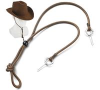 Wavwavw Western Braided Stampede String Chin Strap with Cotter Pins Stampede Strings Hat Cinch for Cowboy Hat Brown