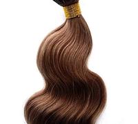 WAVY 18" Micro Loop Hair Extensions 0.8g Strands WAVY Human Hair Extensions 50 Strands Pack Micro Ring Hair Extensions (#27 - Strawberry Blonde)